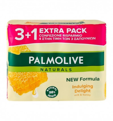 Мило туалетне Palmolive Naturals Milk&Honey 4х90г/уп