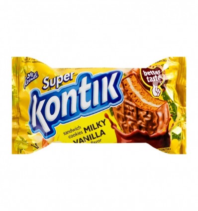 Печиво-сендвіч Konti Super Kontik молочний ванільний 90г
