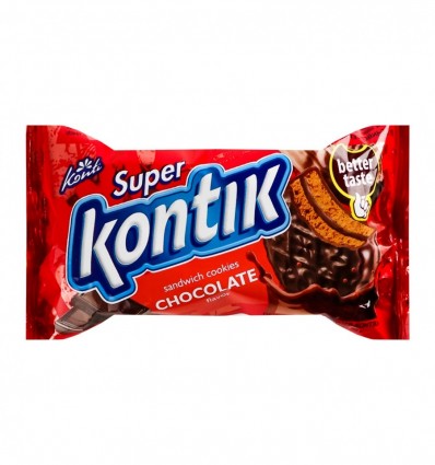 Печиво-сендвіч Konti Super Kontik шоколадний смак 90г