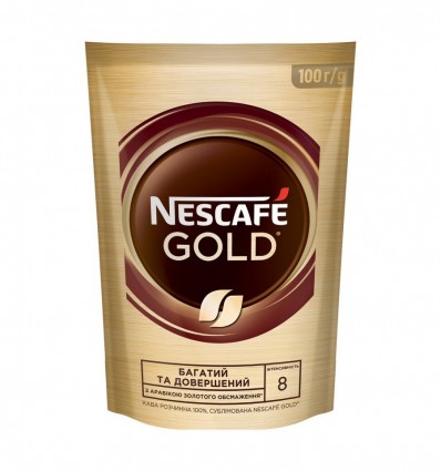 Кава Nescafe Gold розчинна сублімована 100г