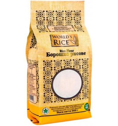 Борошно Worlds rice рисове 900 г
