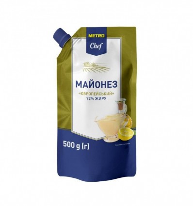 Майонез Metro Chef Европейский 72% 500г