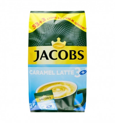 Напиток кофейный Jacobs Caramel Latte 3в1 56х12.3г/уп