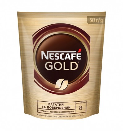 Кофе Nescafe Gold растворимый сублимированный 50г