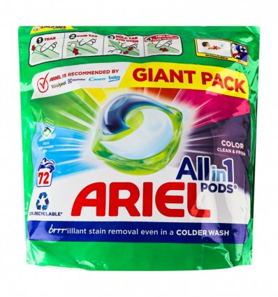 Капсулы для стирки Ariel Pods All-in-1 Color 72х19,7 г