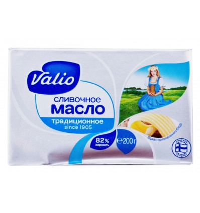 Масло Valio Традиционное сливочное 82% 200г