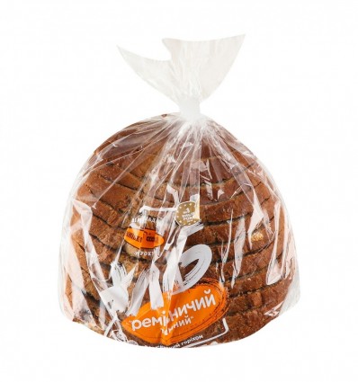 Хлеб Київхліб Ремесленный темный половинка в нарезке 350г