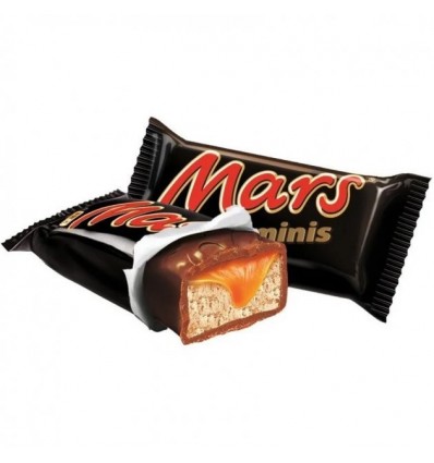 Батончик шоколадный Mars Minis с нугой и карамелью, кг
