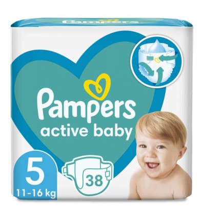 Подгузники Pampers Active Baby 11-16кг 5 для детей 38шт/уп