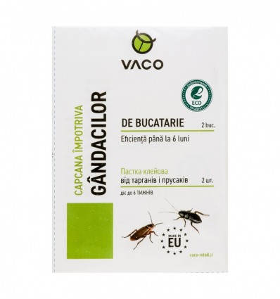 Ловушка Vaco Eco клеевая от тараканов и пруссаков 2шт/уп