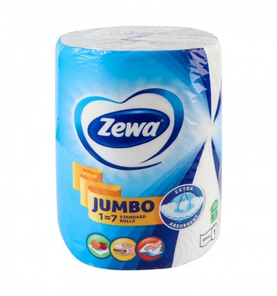 Рушники паперові Zewa Jumbo кухонні 2-х шарові 1шт