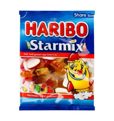 Цукерки Haribo Starmix желейні неглазуровані 150г