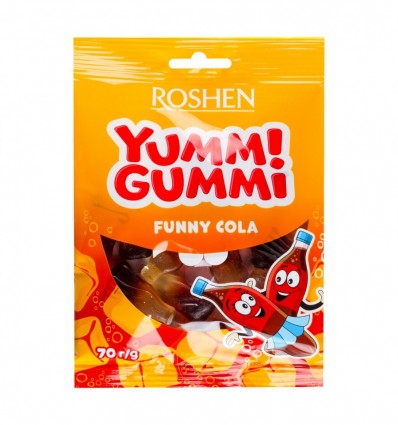 Конфеты желейные Roshen Yummi Gummi Funny Cola 70г