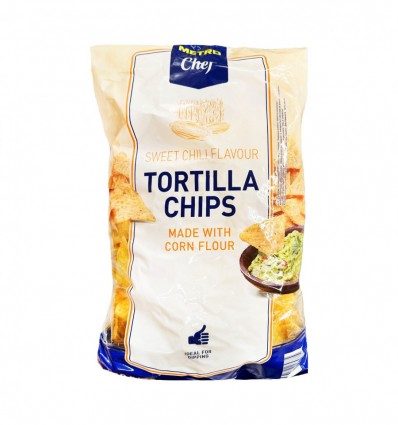 Чипсы Metro Chef Tortilla кукурузные со вкусом чили 750г