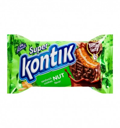 Печенье-сэндвич Konti Super Kontik со вкусом ореха 90г