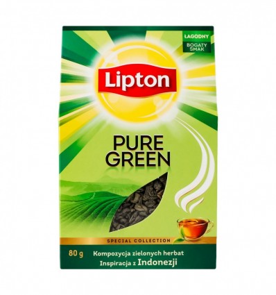 Чай Lipton Pure Green зелений листовий 80г