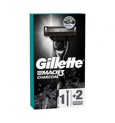 Бритва Gillette Mach3 Charcoal с 2 сменными кассетами