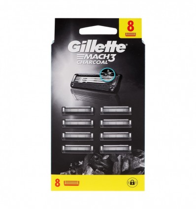 Кассета Gillette Mach3 Charcoal сменная для бритья 8шт