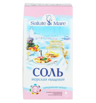 Соль Salute Di Mare морская натуральная пищев помол №0 750г