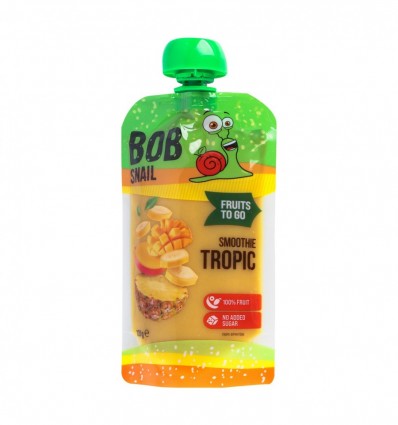 Пюре Bob Snail Smoothie Tropic фруктовое 120г