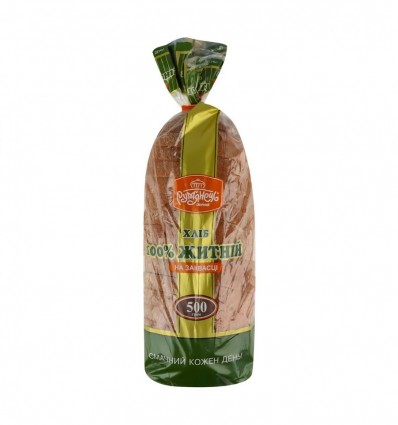 Хлеб Рум`янець 100% Ржаной нарезной подовый на закваске 500г
