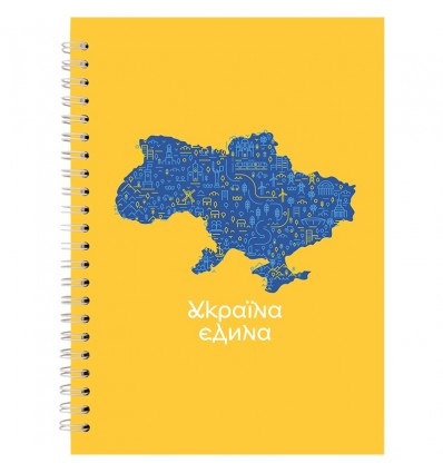 Блокнот на спіралі тверда обкладинка 8032-22-A, А5, 96арк., клітинка №22