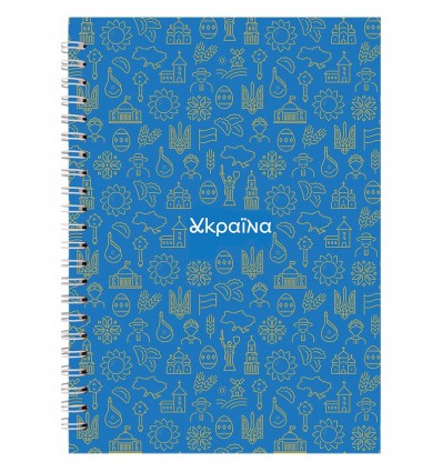 Блокнот на спіралі тверда обкладинка 8032-23-A, А5, 96арк., клітинка №23