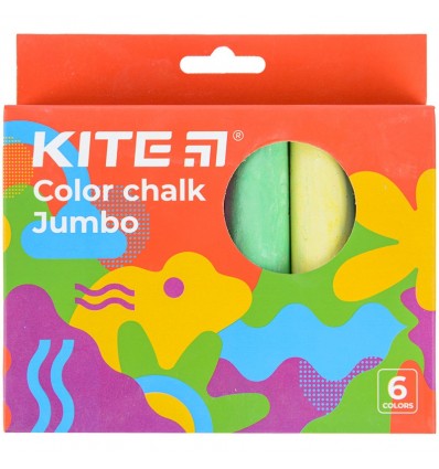 Крейда кольорова Kite Fantasy Jumbo, 6 кольорів