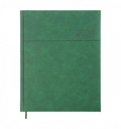 Еженедельник датированный 2024 ORION, A4, зеленый, искусственная кожа/поролон
