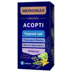 Чай чёрный МОNОМАХ ассорти (Лаванда&Ваниль, Масло бергамота, Тимьян) 21х2г ( mn.03353 )
