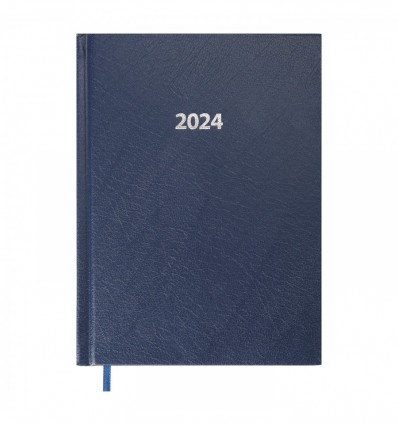 Ежедневник датированный 2024 STRONG, A5, темно-синий, искусственная кожа