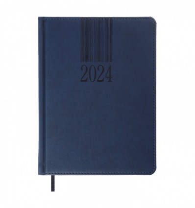 Ежедневник датированный 2024 CODE, A5, синий, искусственная кожа/поролон