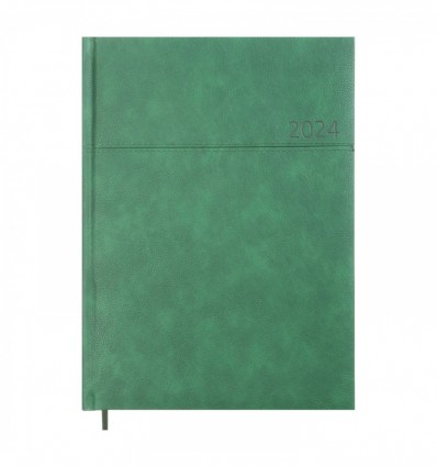 Ежедневник датированный 2024 ORION, A4, зеленый, искусственная кожа/поролон