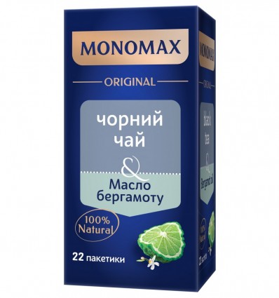 Чай чорний МОNОМАХ Олія бергамота, 22х2г
