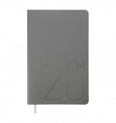 Еженедельник датированный 2026 STEEL, A5, серебро, искусственная кожа (BM.2709-24)