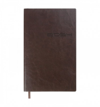 Еженедельник датированный 2026 IDEAL, A5, коричневый, искусственная кожа (BM.2707-25)