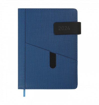 Ежедневник датированный 2024 GALAXY, A5, синий, искусственная кожа/поролон