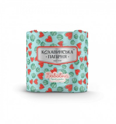 Рушники целюлозні КОХАВИНКА "Бавовна", по 2 рул., на гільзі, 2-х сл., білий ( kx.51078 )