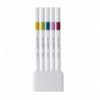 Лайнер uni EMOTT 0.4мм fine line, Retro Color, 5 кольорів ( PEM-SY/5C.08RC )