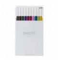 Лайнер uni EMOTT 0.4мм fine line, Calm-tone Dark Color, 10 кольорів ( PEM-SY/10C.03CTDC )