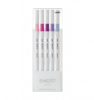 Лайнер uni EMOTT 0.4мм fine line, Floral Color, 5 кольорів ( PEM-SY/5C.07FC )