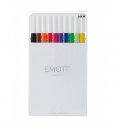 Лайнер uni EMOTT 0.4мм fine line, Standard Color, 10 кольорів ( PEM-SY/10C.01SC )