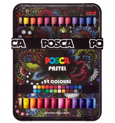 Пастель воскова POSCA PASTEL, 24 кольорів ( KPA-100/24C )
