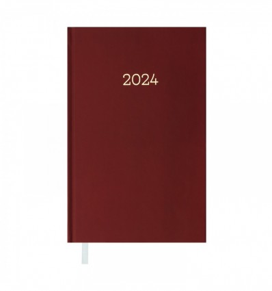 Ежедневник датированный 2024 MONOCHROME, A6, бордовый
