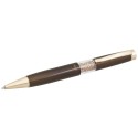 Ручка шариковая Luxury с кристаллами, коричневый, в подарочном футляре LS.402017-25