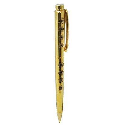 Ручка шариковая Flavor с кристаллами в футляре, золото LS.404033-45