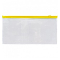 Папка-конверт, DL, застежка zip-lock желтая ( 1409-26-A )