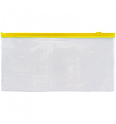 Папка-конверт, DL, застібка zip-lock жовта ( 1409-26-A )