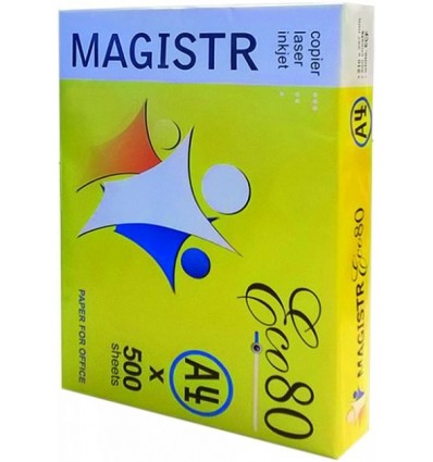 Папір офісний А4 500 аркушів 80г/м2, "Magistr Eco"