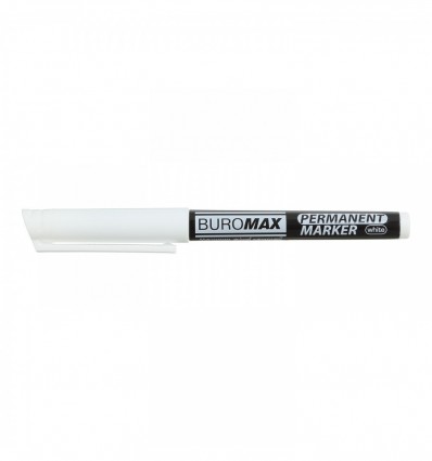 Маркер водостойкий BUROMAX , белый, 1-2 мм